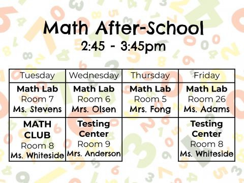 Math After School Poster