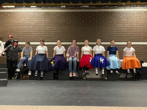 These students are preparing for the 2nd Annual Nebo Jr. Theatre Competitions held on October 24. We're performing "We Go Together" from the musical "Grease".