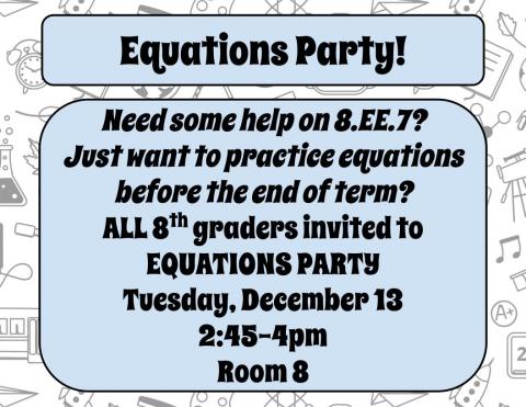 Equations Party!