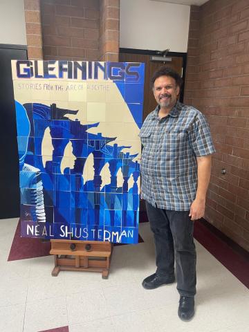 Thanks to Mr. Millman for helping his students create this incredible mosaic replica of the Gleanings book cover.