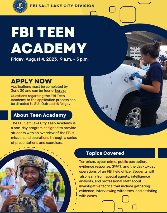 2023 FBI Teen Academy Spanish Fork Junior High School