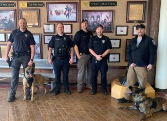 Law enforcement officers and their K9 companions
