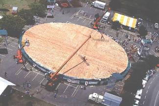 Worlds largest pizza 