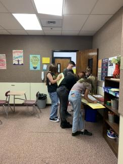 Mrs. West's Health 8 students are learning about different chronic diseases by taking a walk through a classroom gallery.