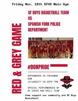 red & grey game flyer
