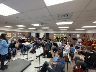 orchestra students