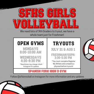 Calling all incoming 9th-grade girls, Come play volleyball with the High School this summer